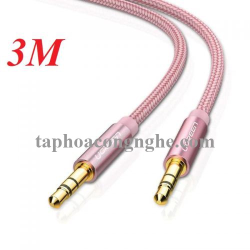 Ugreen 30817 3M màu Hồng Cáp âm thanh 2 đầu 3.5mm dương AV112 30030817